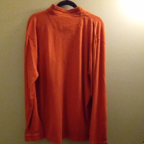 Mens XXL Le31 ParSimons Vibrant Orange V-Neck Knit Sweater Mediumweight - Picture 4 of 4